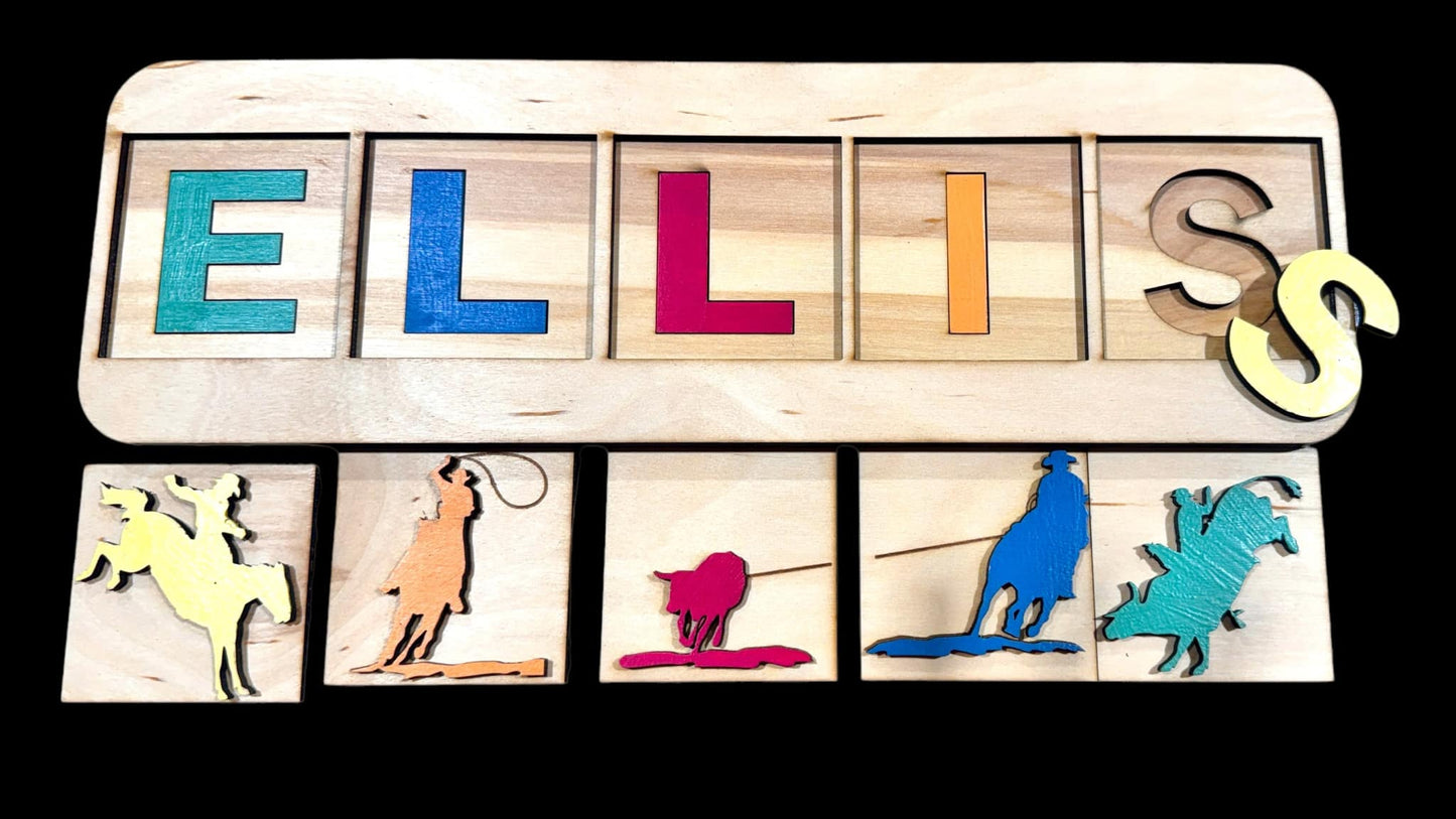 Peekaboo Montessori Name Puzzle