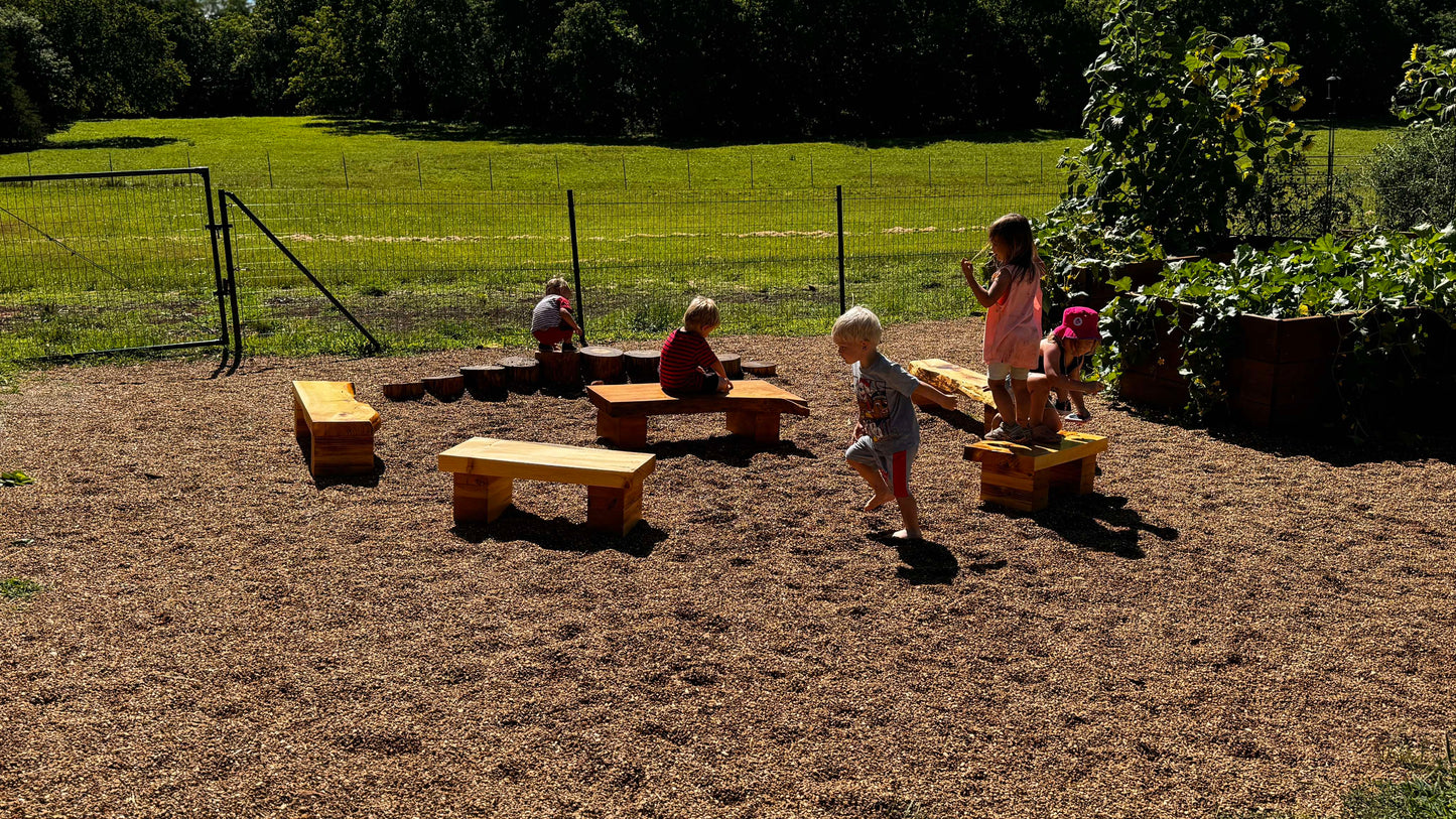 Children's Handcrafted Live Edge Indoor/Outdoor Bench