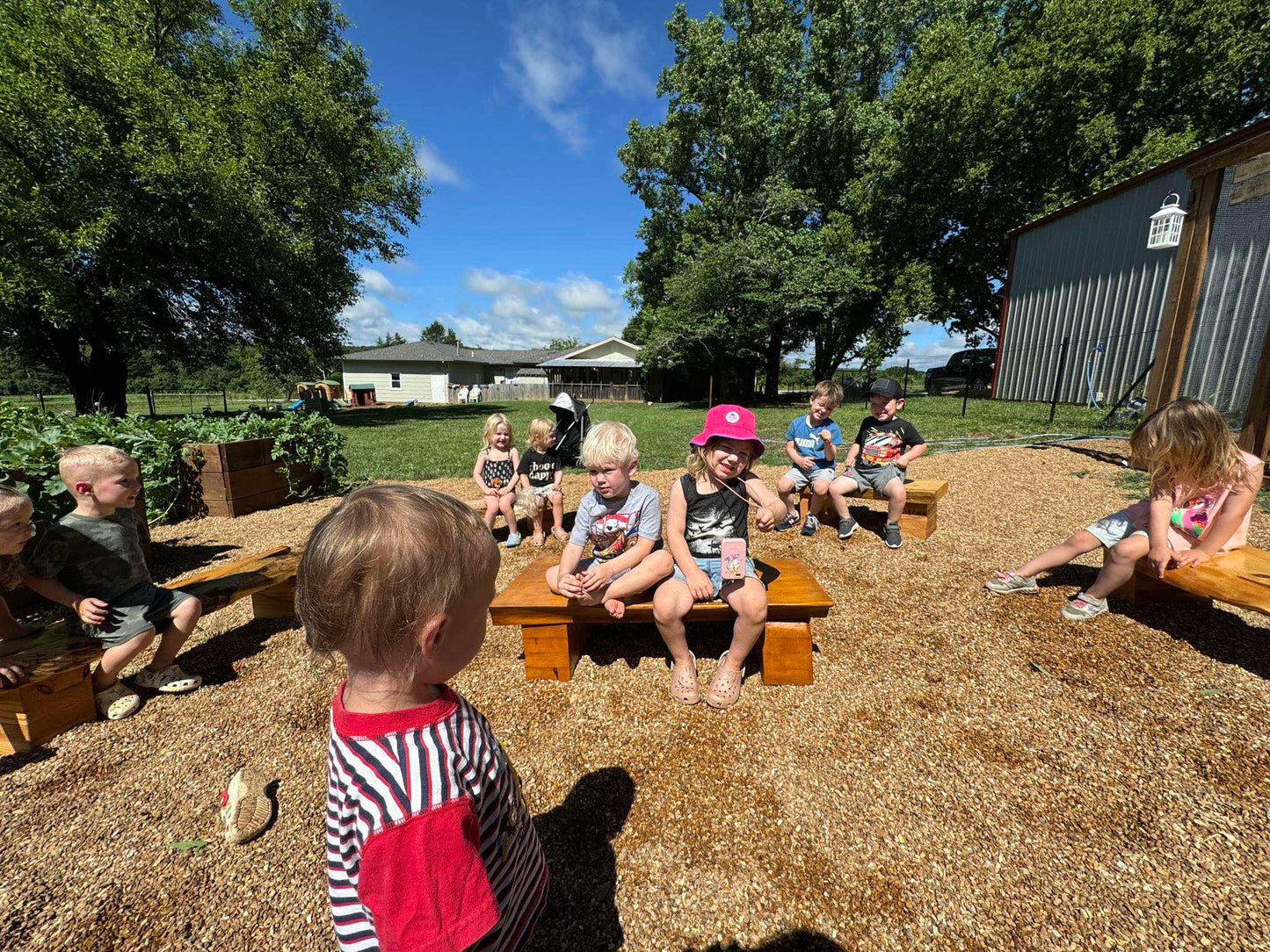 Children's Handcrafted Live Edge Indoor/Outdoor Bench