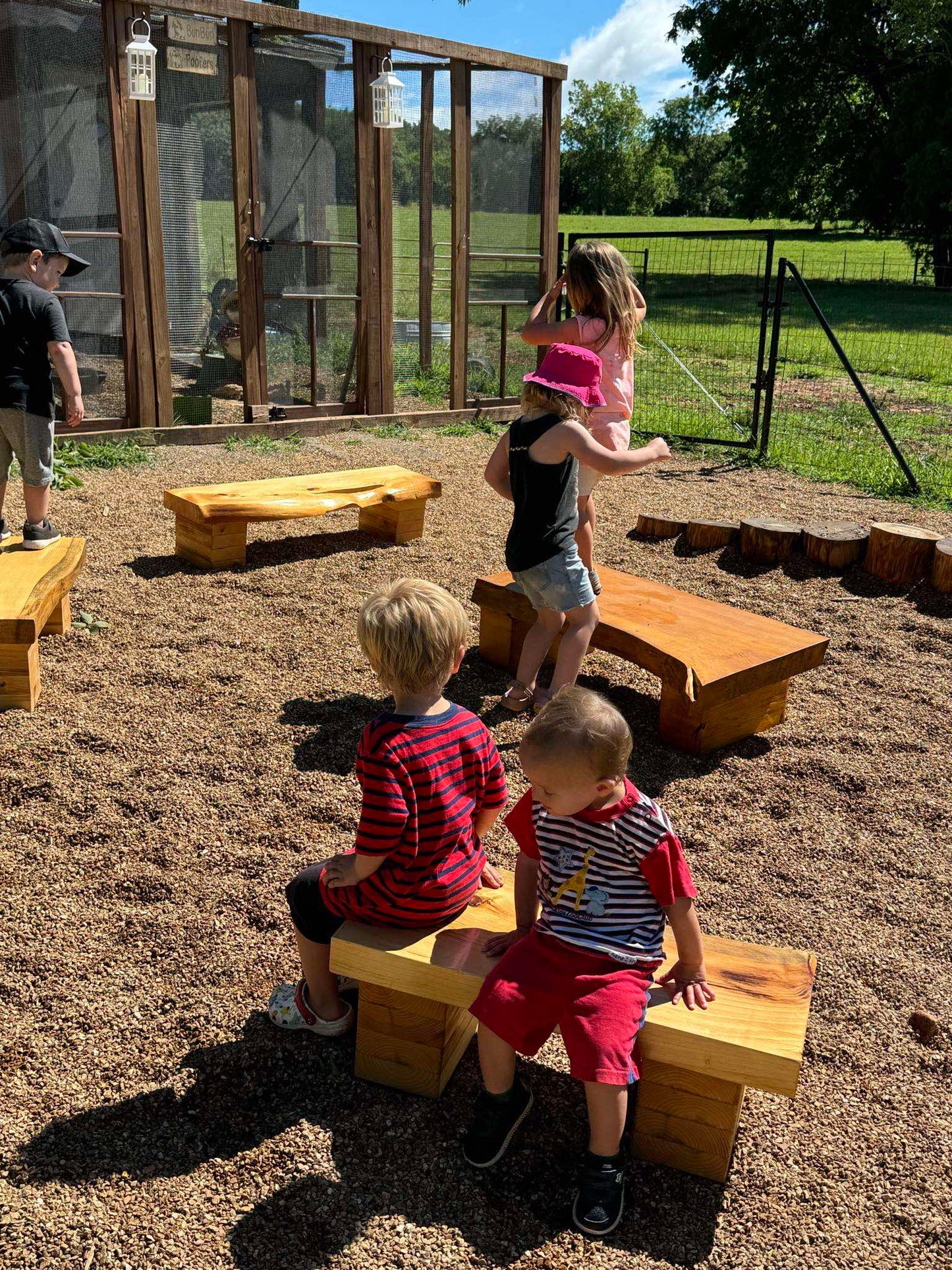 Children's Handcrafted Live Edge Indoor/Outdoor Bench