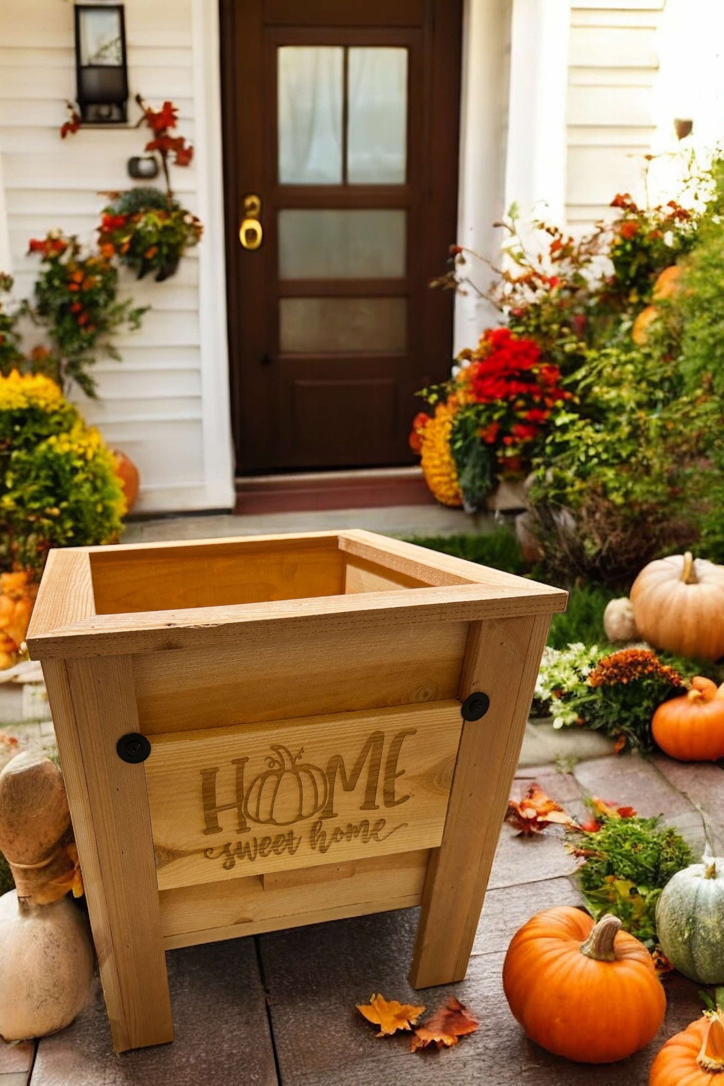 Cedar Planter Box Interchangeable Seasons